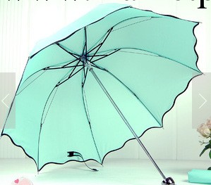 拱形荷葉邊三折創意公主太陽傘防紫外線晴雨傘工廠,批發,進口,代購