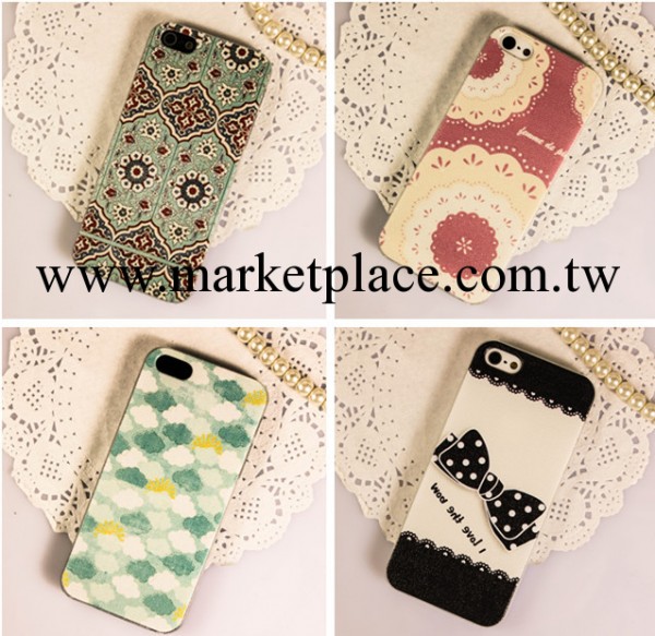 批發荔枝皮紋彩繪iphone4/4S手機殼 蘋果5/5S手機套 卡通廠傢直銷工廠,批發,進口,代購