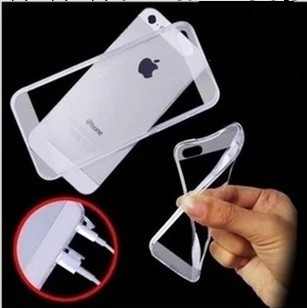 iphone5超薄透明自帶防塵塞TPU手機殼 雙色手機保護套 廠傢批發工廠,批發,進口,代購