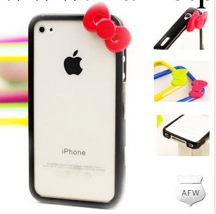 廠傢批發iphone4彩色邊框蝴蝶結保護套 蘋果5/5S塑料邊框殼工廠,批發,進口,代購