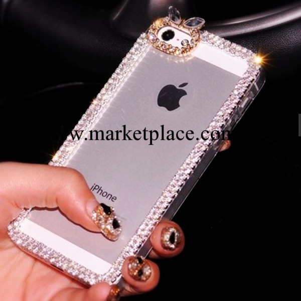 iphone5s手機外殼 水鉆手機保護殼 蘋果4手機外殼 新款爪鏈鑲鉆殼工廠,批發,進口,代購