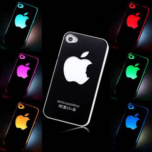 來電閃外殼 蘋果iPhone4s 呼叫閃光LED發光保護套 夜光手機殼批發工廠,批發,進口,代購