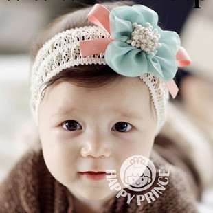 韓版女寶寶蕾絲大花發帶發飾嬰幼兒童發帶新生兒發帶工廠批發H9批發・進口・工廠・代買・代購