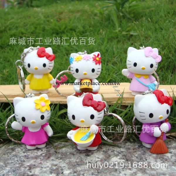 6款居傢hello kitty　鑰匙扣掛飾 DIY貼鉆公仔工廠,批發,進口,代購