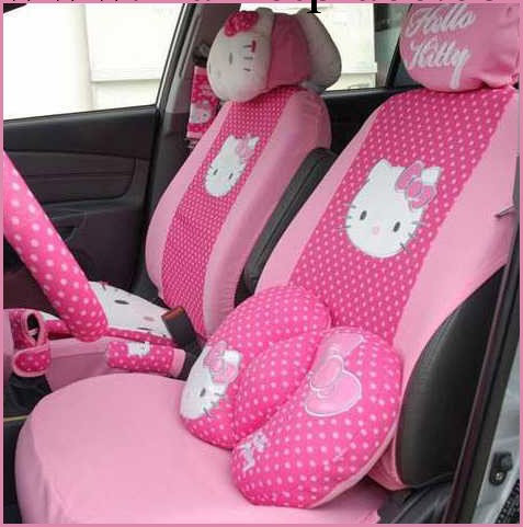 韓國汽車用品 正品HELLO KITTY正品 卡通通用座套 四季座套 全車工廠,批發,進口,代購