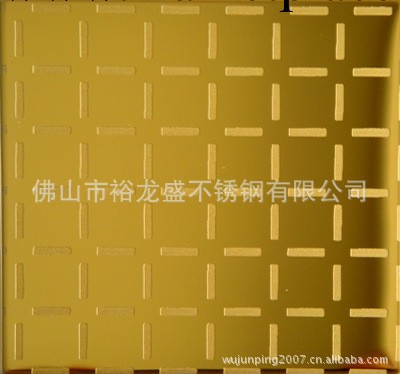 彩色不銹鋼 金黃色方格不銹鋼板 鈦金不銹鋼板工廠,批發,進口,代購