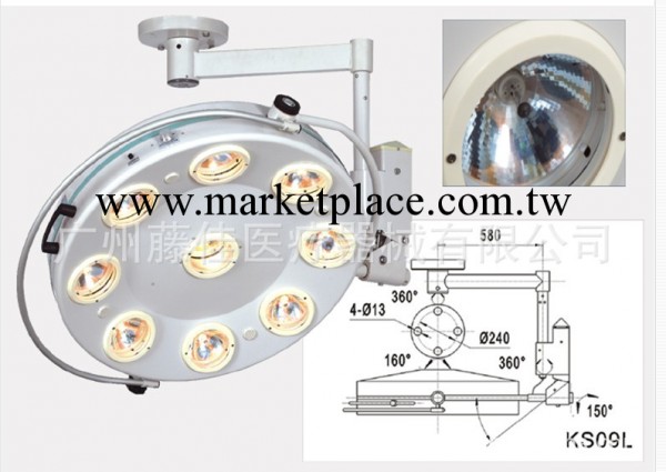 豪華多菱形九孔孔式手術無影燈TJKS09L 醫用冷光手術燈工廠,批發,進口,代購