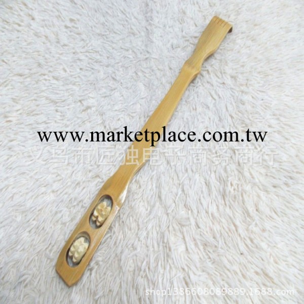 天然竹木制不求人/癢癢撓帶按摩輪/老頭樂/長48cm 竹子兩輪工廠,批發,進口,代購