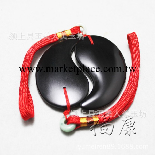 正品天然泗濱砭石刮痧板陰陽魚八卦太極刮痧板一對超牛角玉石批發工廠,批發,進口,代購