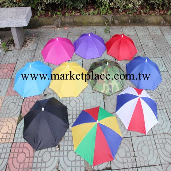 廠傢直松緊帶頭戴帽子傘/晴雨/釣魚/傘帽/帽傘單色款工廠,批發,進口,代購