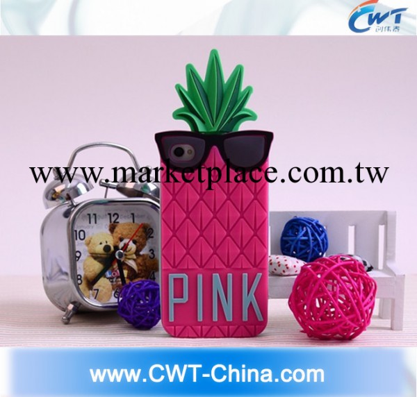 維多利亞的秘密 iphone5菠蘿手機套 蘋果5卡通矽膠手機殼批發工廠,批發,進口,代購