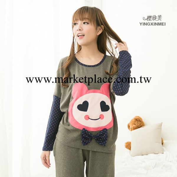 2014新款春秋季羊毛絨女睡衣長袖可愛卡通春款傢居服套裝批發工廠,批發,進口,代購