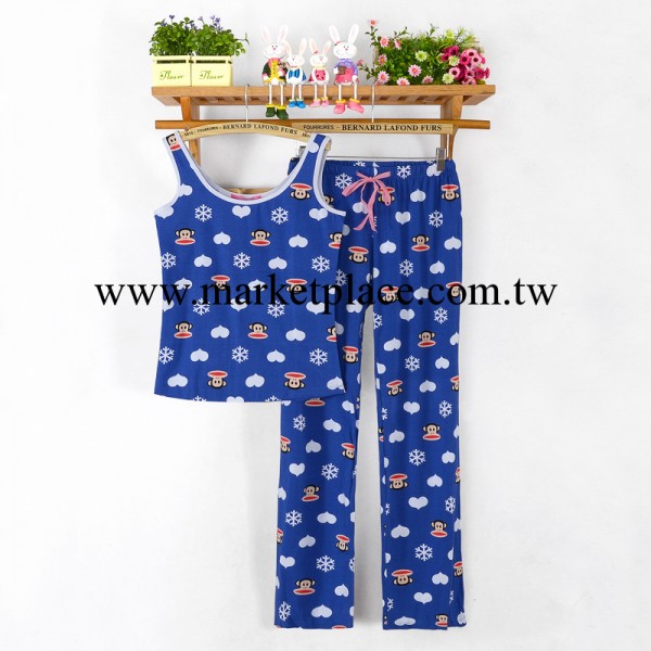 女式睡衣供應 桃心大嘴猴印花睡衣傢居服 新款卡通瑜伽服套裝工廠,批發,進口,代購