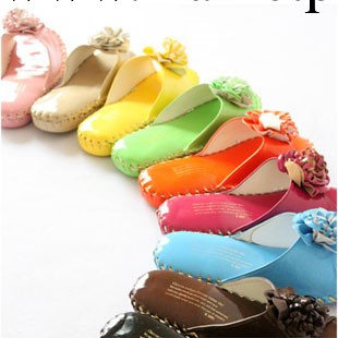 韓國女士PU裝飾花手縫鞋居傢拖鞋夏 防滑地板室內傢居拖鞋批發・進口・工廠・代買・代購