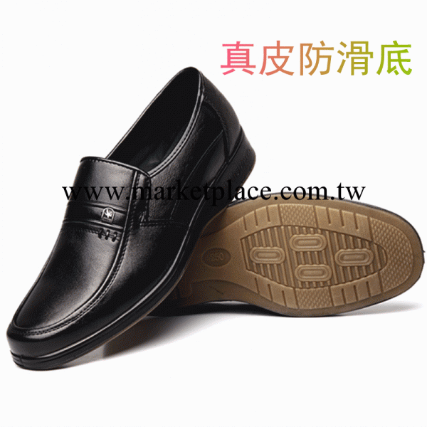 2014男式新款真皮單鞋商務休閒牛皮工作鞋牛筋底防滑中老年爸爸鞋工廠,批發,進口,代購
