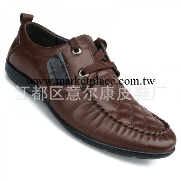 廠傢直銷 批發男式系帶休閒鞋真皮正品 頭層牛皮單鞋 淘寶加盟工廠,批發,進口,代購