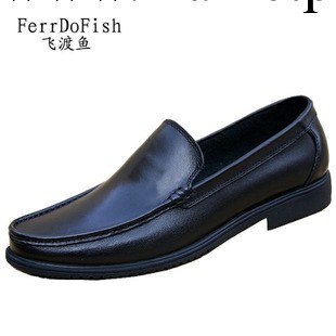 鶴山飛渡魚男鞋 商務休閒皮鞋 套腳直幫懶人男鞋工廠,批發,進口,代購