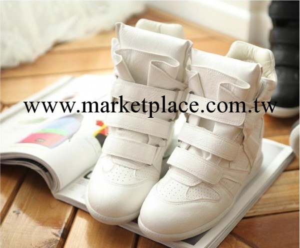 韓國代購高幫鞋女鞋 韓版魔術貼內增高休閒鞋潮鞋坡跟高跟運動鞋批發・進口・工廠・代買・代購