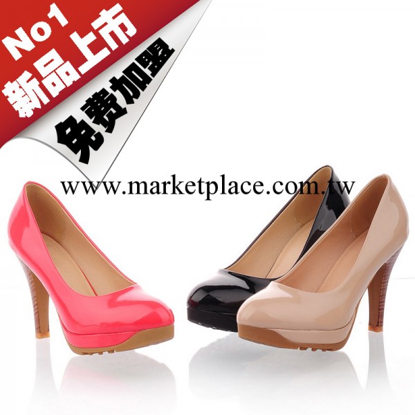 2013 春季甜美女式漆皮超高跟粗跟高端PU單鞋一件代發貨免費加盟工廠,批發,進口,代購