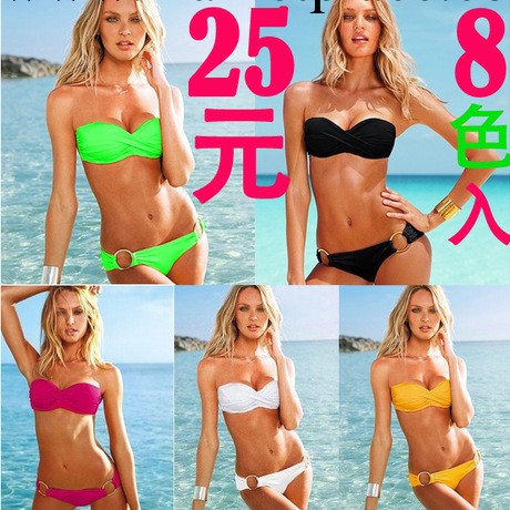 廠傢直營批發現貨維多利亞的秘密遊泳衣 女士比基尼鋼托聚攏泳裝工廠,批發,進口,代購