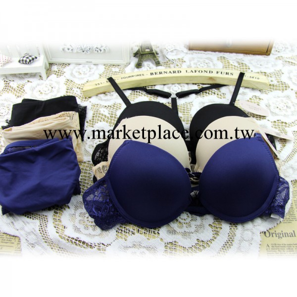 維多利亞VS秘密VS高品質純色光面出口面料 三色內衣胸罩套裝工廠,批發,進口,代購