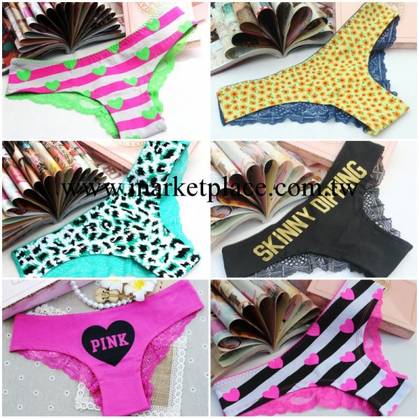 歐美PINK 性感豹紋 維多*利亞*的秘密內褲女式蕾絲 少女 低腰三角工廠,批發,進口,代購