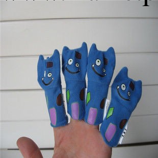 藍精靈手指偶 嬰兒益智玩具 毛絨玩具 交流工具批發批發・進口・工廠・代買・代購