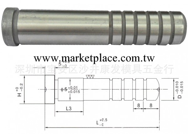 生產各種模具精密導柱導套/線路板小導柱/直身導柱模具配件批發工廠,批發,進口,代購