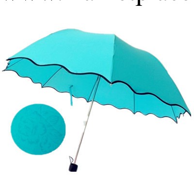 創意可愛韓國公傘防紫外線傘遇水開花傘折疊三折雨傘包郵太遮陽傘工廠,批發,進口,代購