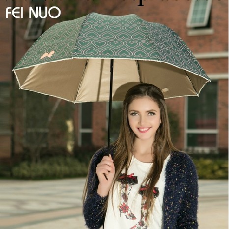 FN323-B 心相印太陽傘防紫外線50遮陽傘雨傘折疊傘晴雨傘創意防曬工廠,批發,進口,代購