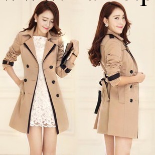 2014秋裝新款 韓版女裝淑女顯瘦風衣外套工廠,批發,進口,代購