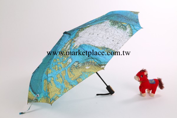 自開收三折世界地圖晴雨傘創意傘防紫外線折疊傘遮陽傘工廠,批發,進口,代購