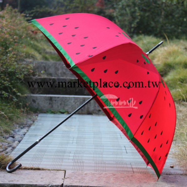 批發出口外貿創意長柄晴雨傘西瓜傘可愛女生遮陽傘清新傘 精品傘工廠,批發,進口,代購