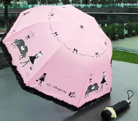 鋼琴美女晴雨傘創意韓國公主傘折疊傘阿波羅蘑菇傘工廠,批發,進口,代購