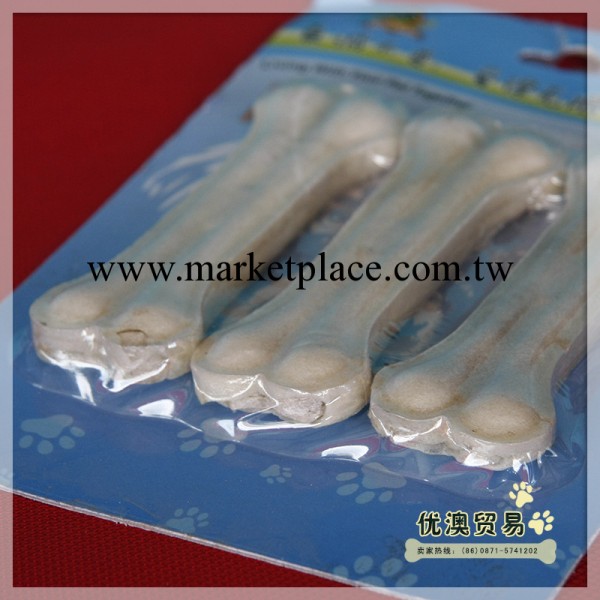 寵物用品 3隻裝漂白牛奶骨 磨牙棒 零食 潔齒批發工廠,批發,進口,代購