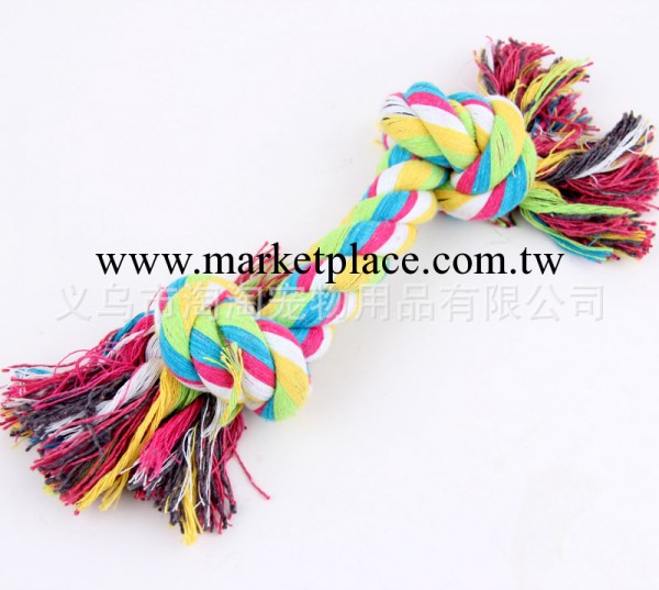 寵物用品混批 寵物棉繩玩具 雙結棉繩寵物玩具啃咬 大號25cm100g工廠,批發,進口,代購