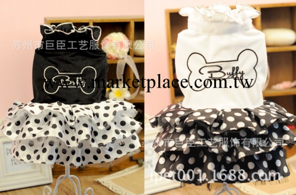 【廠傢直銷】寵物用品批發，寵物裙子狗狗禮服芭菲寵傢黑白新款工廠,批發,進口,代購