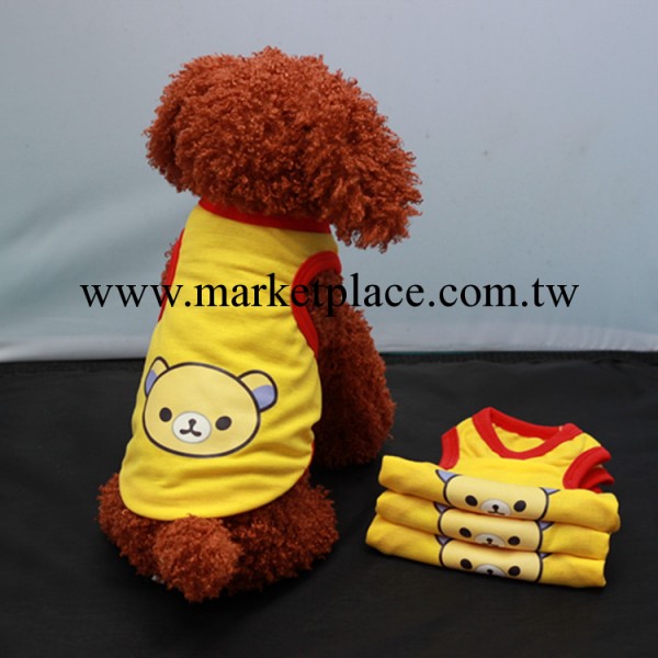 黃色小熊背心  狗狗春夏裝 寵物衣服工廠,批發,進口,代購