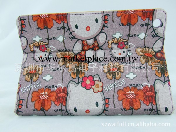 iPad4皮套 HelloKitty IPAD2/3/4保護套 APPLE兩檔位帶休眠 皮套工廠,批發,進口,代購