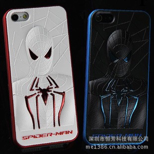 新款3D立體蜘蛛俠手機殼 蘋果iphone5 手機套 蜘蛛俠保護殼 外殼工廠,批發,進口,代購