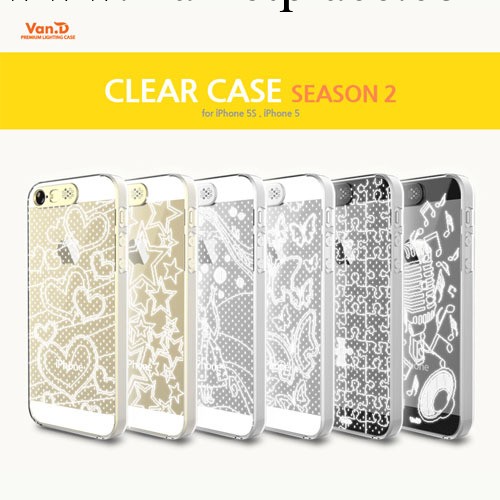 韓國正品VAN.D蘋果5S iPhone5S 發光手機保護殼 iPhone5手機殼工廠,批發,進口,代購