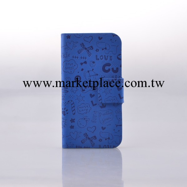 藍色可愛型蘋果保護套個性iphone4S皮套 廠傢專業定制批發・進口・工廠・代買・代購