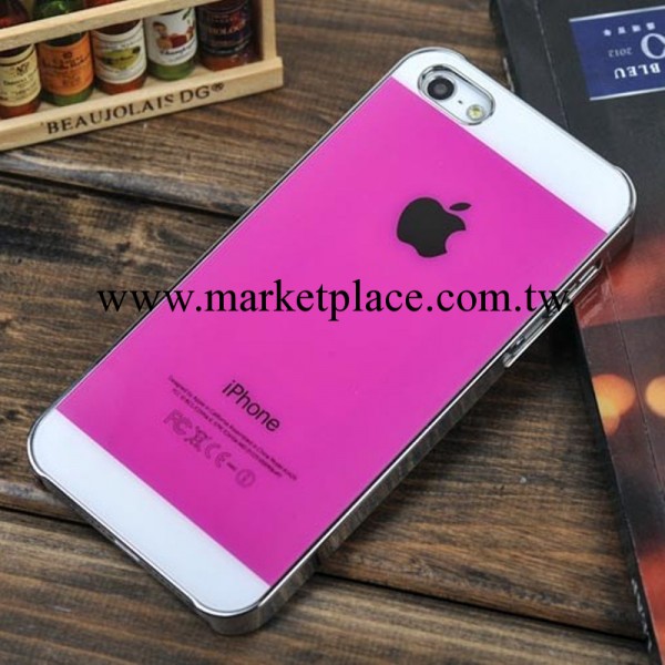 蘋果5手機殼 iphone5S有機玻璃防刮 鏡面保護套 電鍍邊 仿原外殼工廠,批發,進口,代購