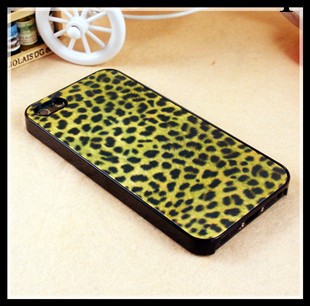 廠傢定做 iphone4/4S/5手機殼 PU貼皮 豹紋 蘋果5/5S手機套 批發工廠,批發,進口,代購