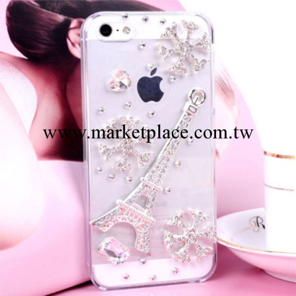 鐵塔雪花  iphone5手機殼  蘋果5S保護殼 iphone5手機套 水鉆殼工廠,批發,進口,代購