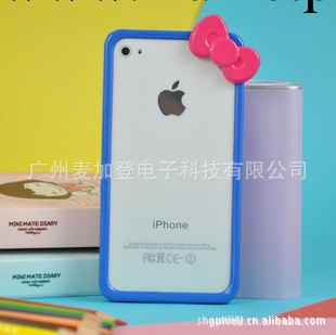 蘋果iphone4/4S手機殼 hellokitty蝴蝶結信號圈邊框手機套批發・進口・工廠・代買・代購