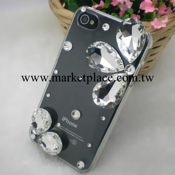 水晶寶石手機殼 iphone4s手機套 蘋果5手機殼 水鉆 DIY 保護套工廠,批發,進口,代購