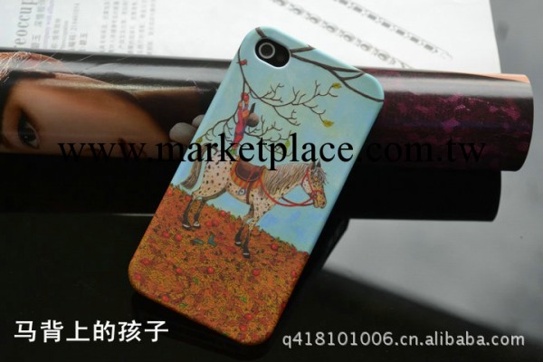 IPHONE4S保護殼 蘋果夜光手感漫畫保護套 幾米手機外殼工廠,批發,進口,代購
