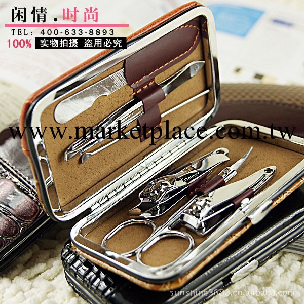 0038 皮盒六件套 696C美容套裝,化妝用具禮品套裝,美甲化妝工具工廠,批發,進口,代購