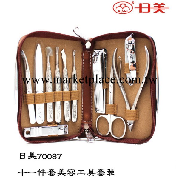 代理日美70087美容工具套裝 美妝化妝工具十一件套 指甲刀套裝工廠,批發,進口,代購
